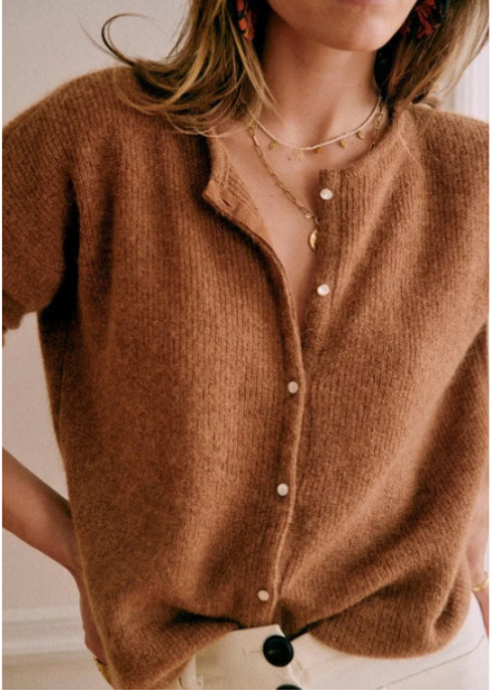 Women's V-Neck Cardigan Button Closure