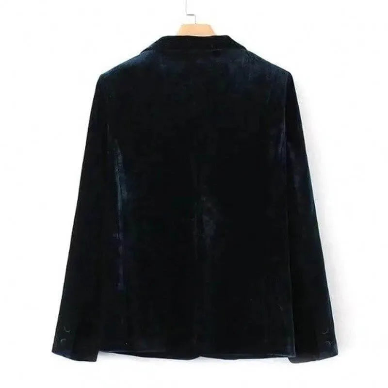 Elegante Damenblazer Samt Optik - IdealeKleiden