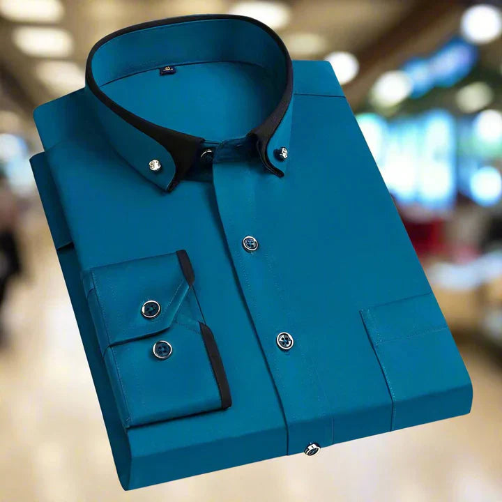 Elegant Long-Sleeve Men's Classic Shirt
