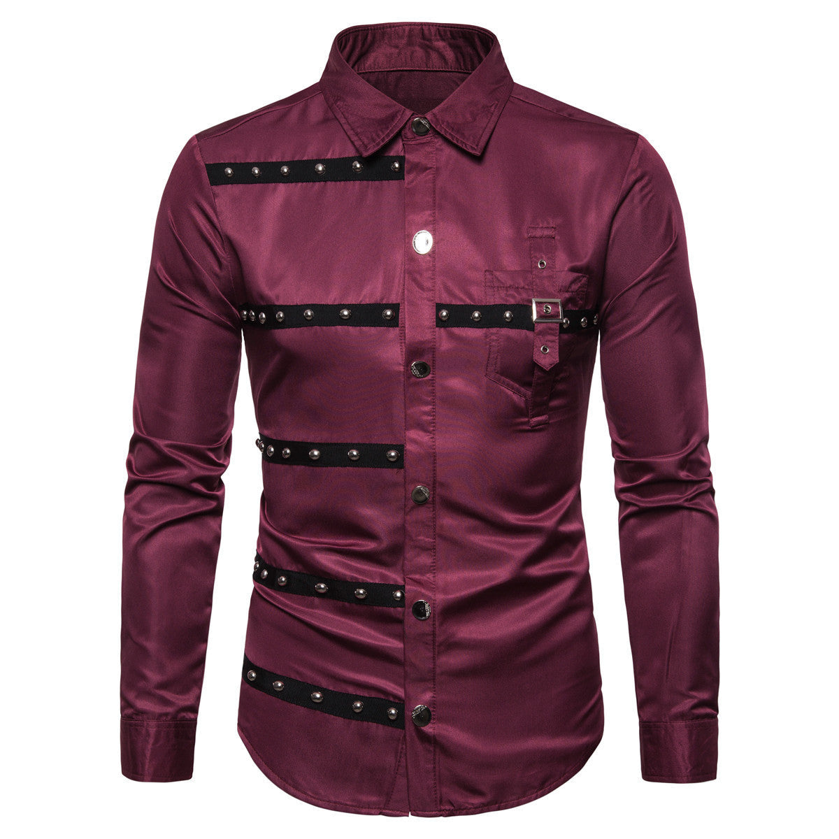 Men's Modern Shirt Rivet Detail Design