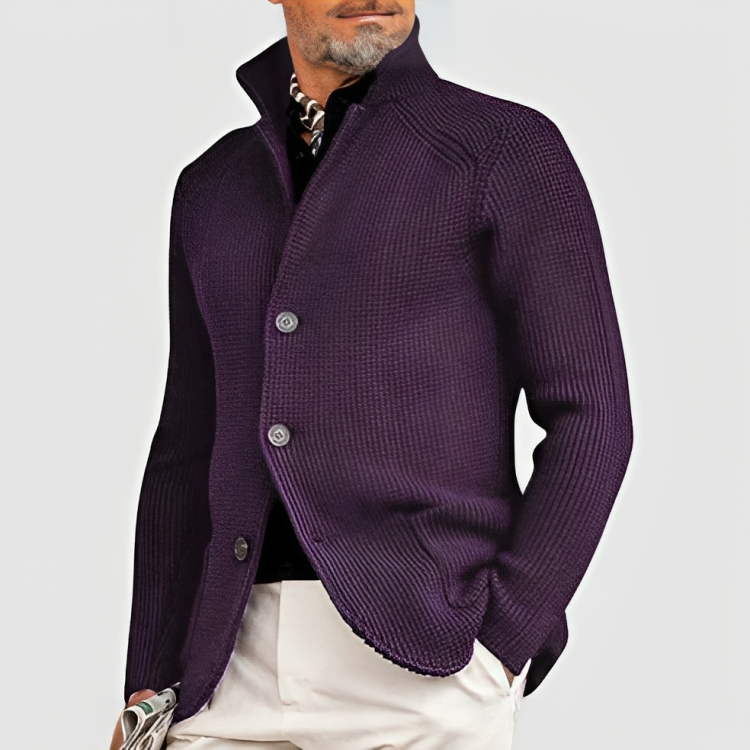 Men's Buttoned Elegant Cashmere Coat