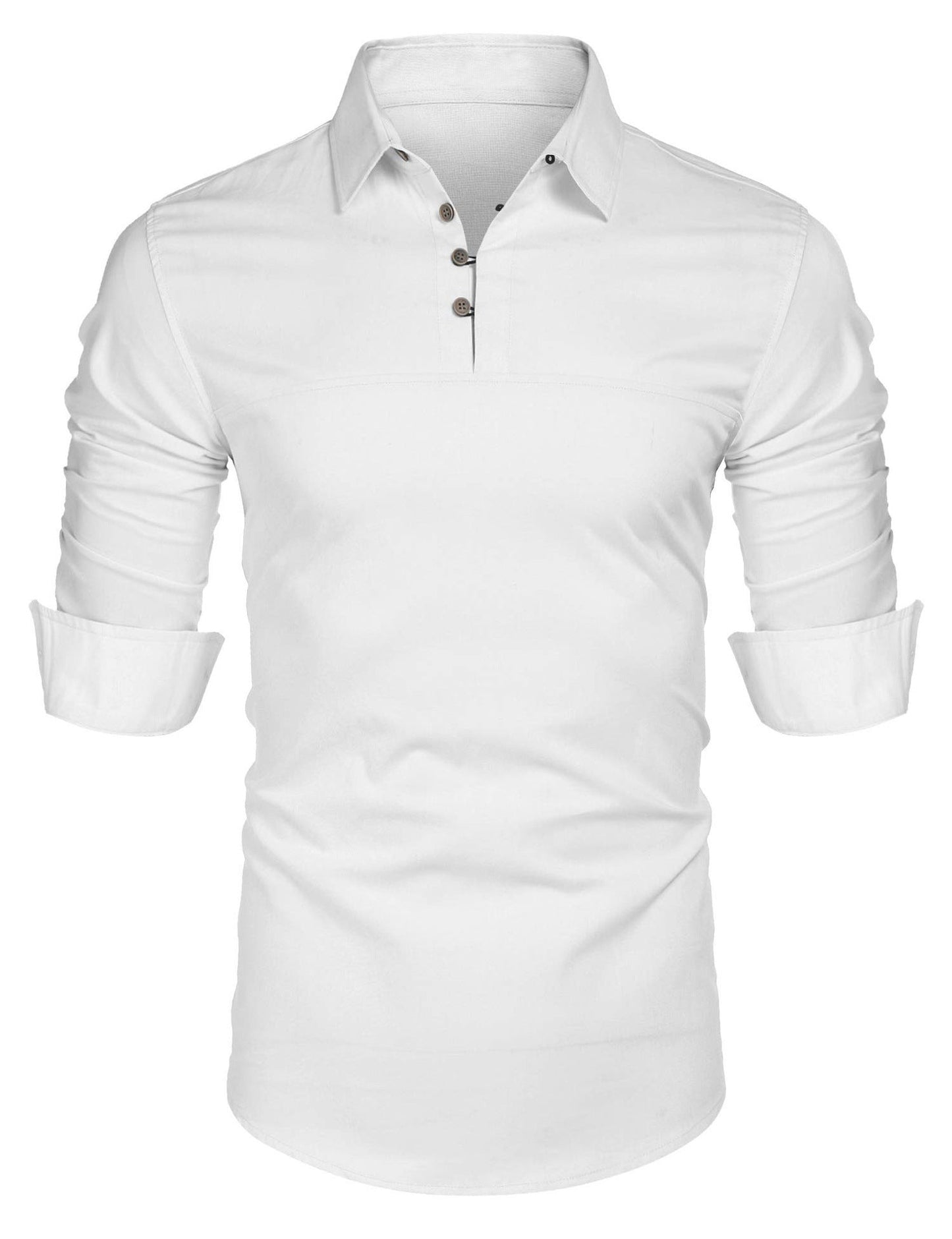 Elegant Dress Long Sleeve Slim Fit Cotton Stand-up Collar