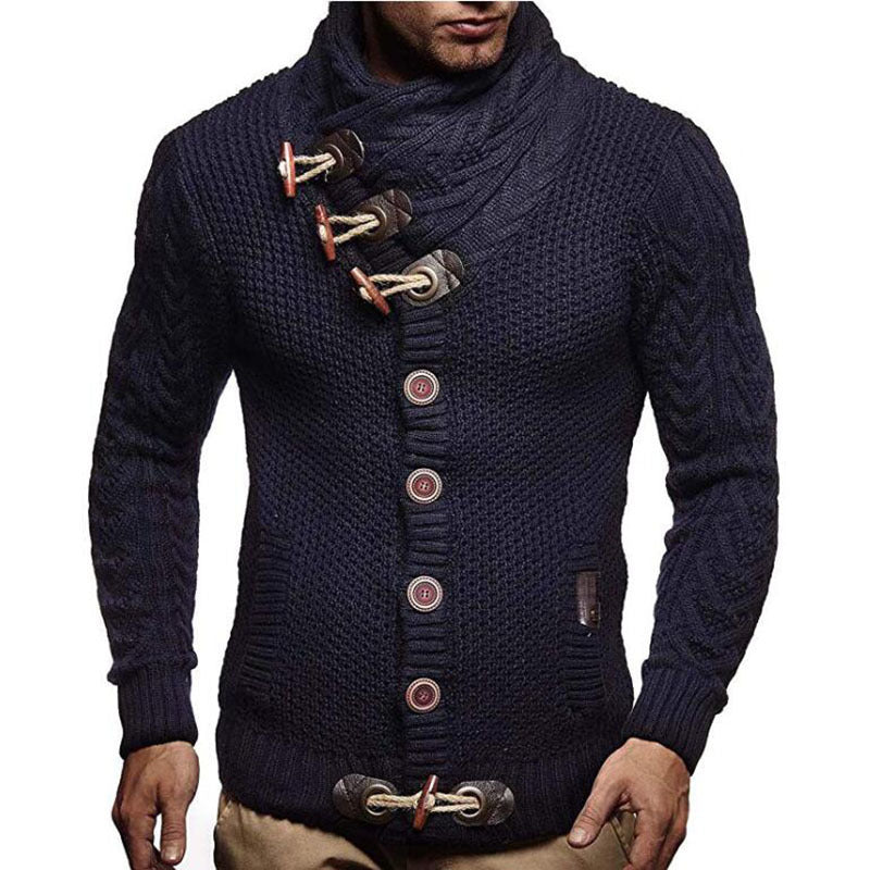 Men's Cardigan Asymmetrical Elegant Style