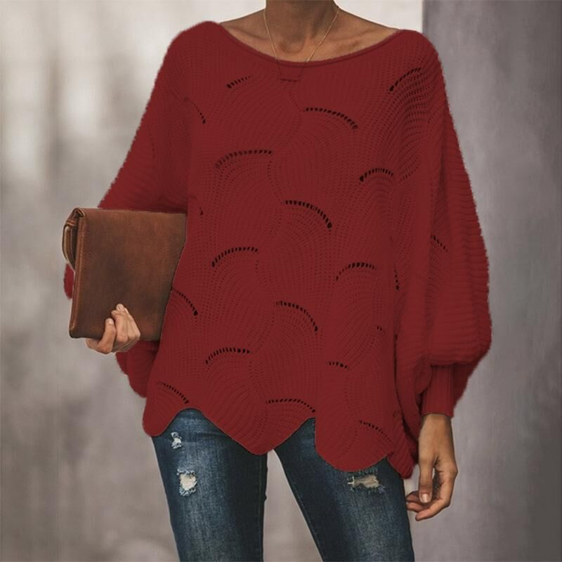 Women's Oversized Structured Ribbed Sweater