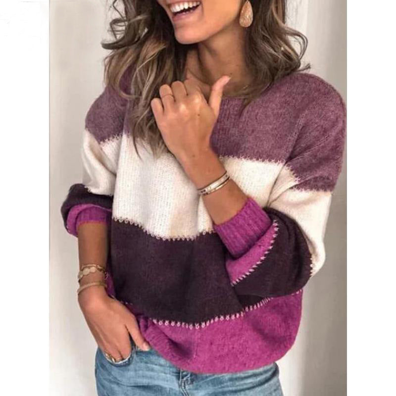 Women's Sweater Casual Striped Soft