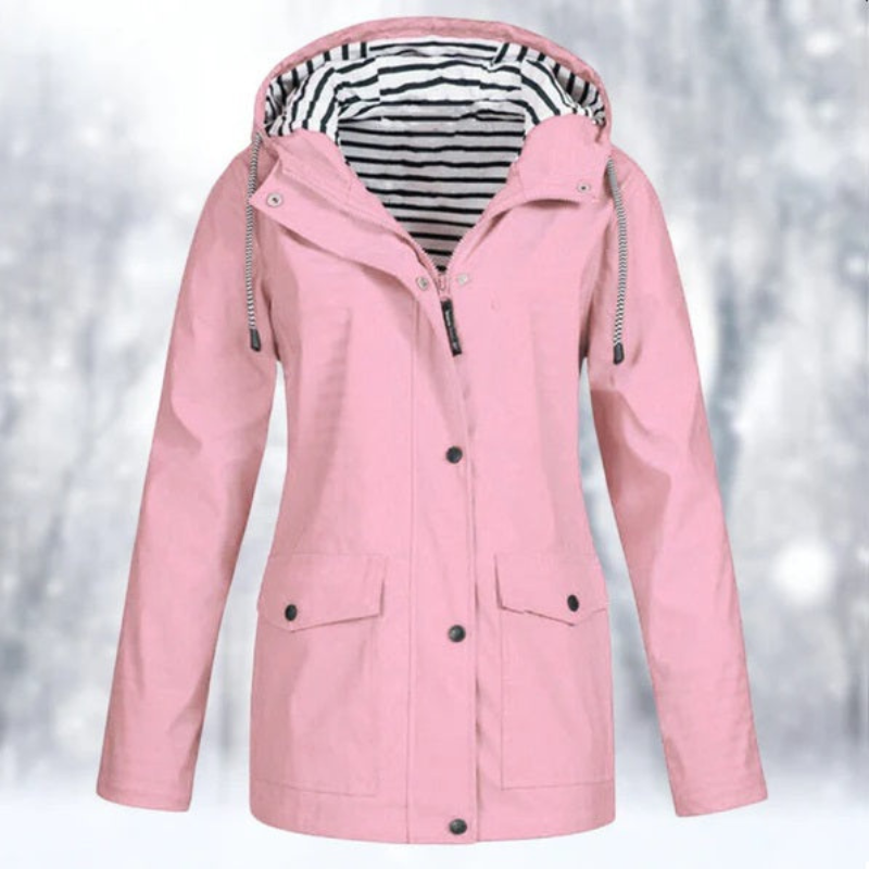 Women's Winter Jacket Hood Zipper