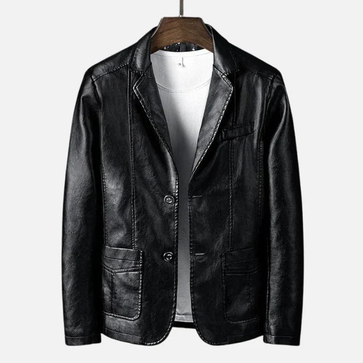 Ortwin - Elegant Black Leather Jacket