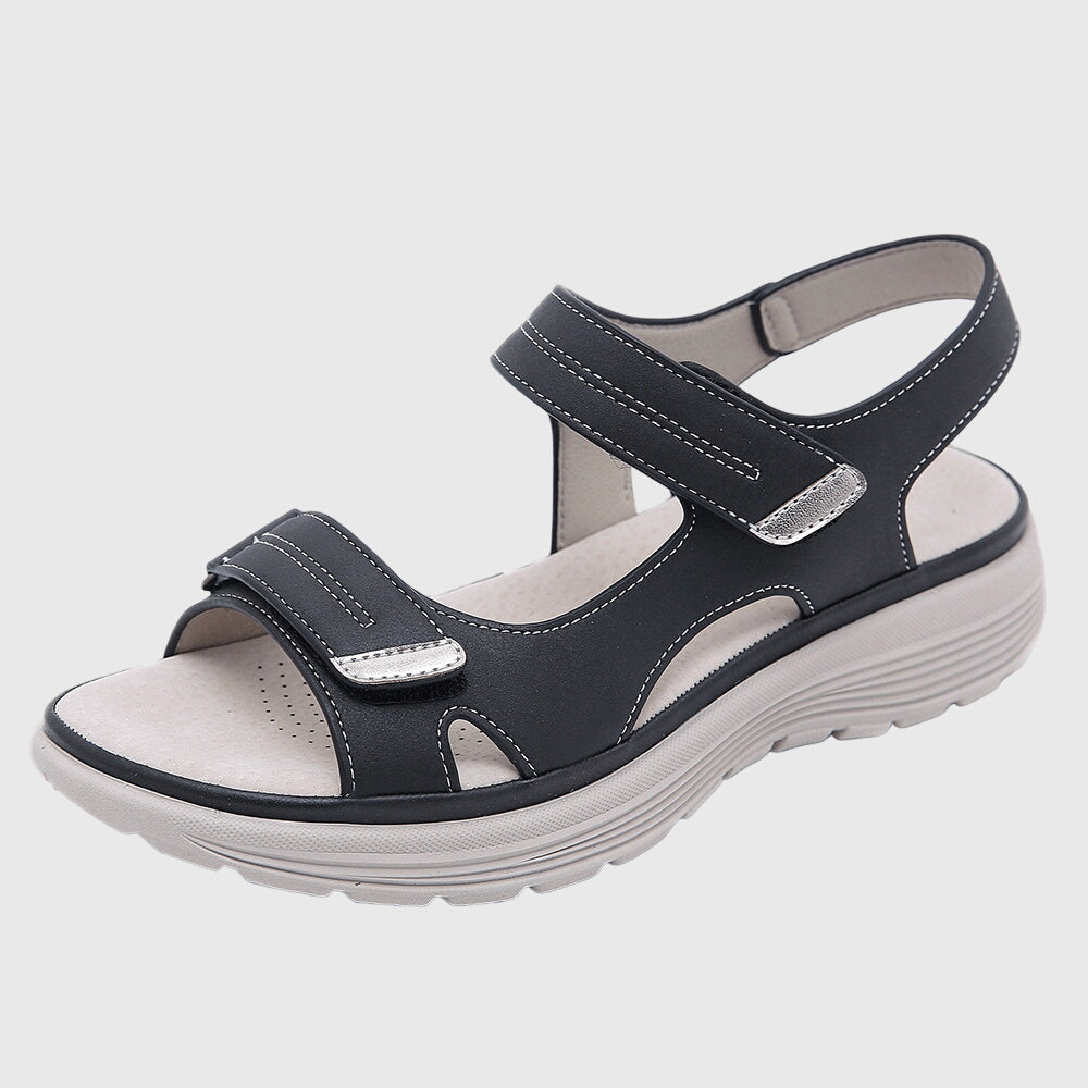 Women's Sandals Open Toe Narrow Hook and Loop Fastener