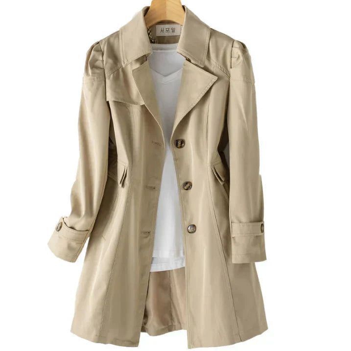 Women's Trench Coat Winter Elegant Warm Hooded