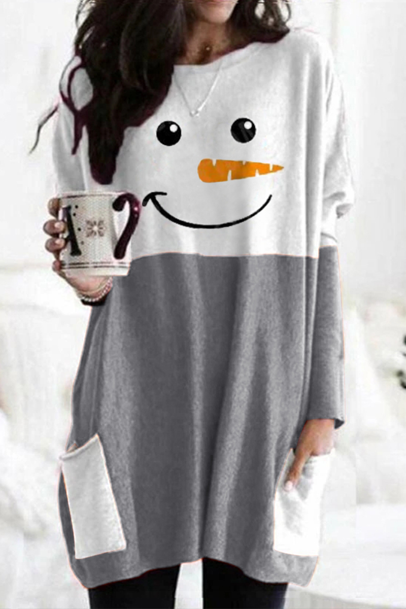 Christmas Dress Patchwork Print Women's Party