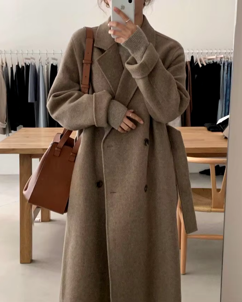 Casual Double-Breasted Coat Modern Cut