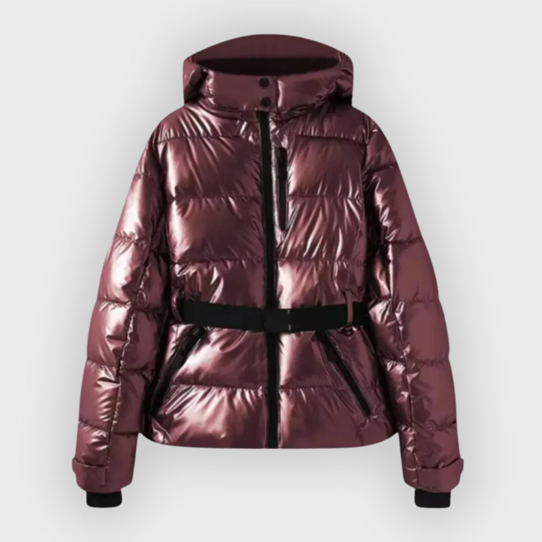 Women's Stylish Belted Puffer Jacket