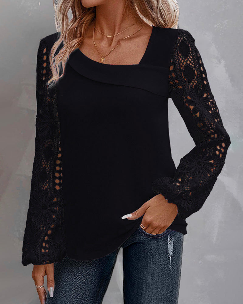 Elegant Blouse Lace Trim