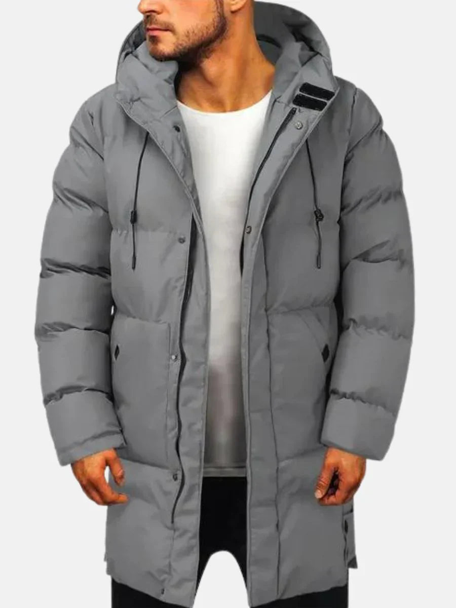 Herren Winterjacke Lang Kapuze