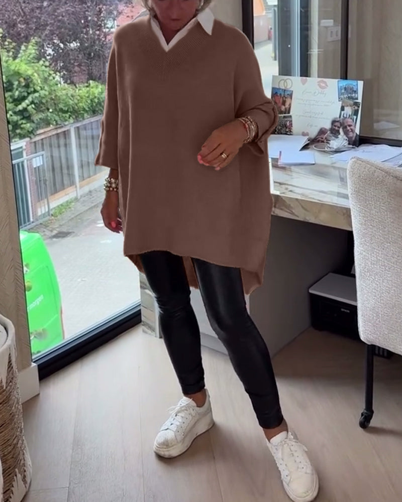 Women's V-Neck Asymmetrical Chic Dress