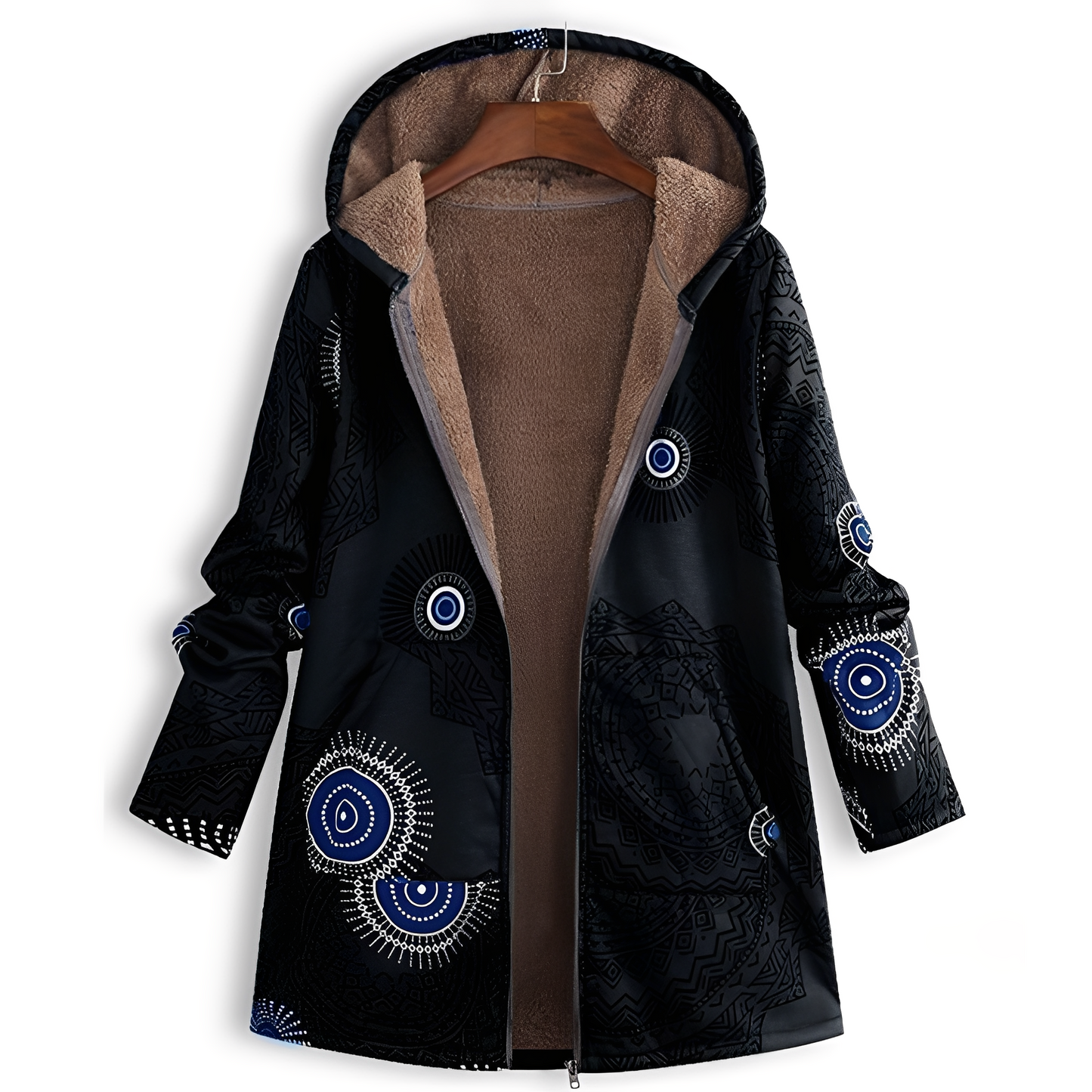 Stylish women's jacket with a vintage-look pattern