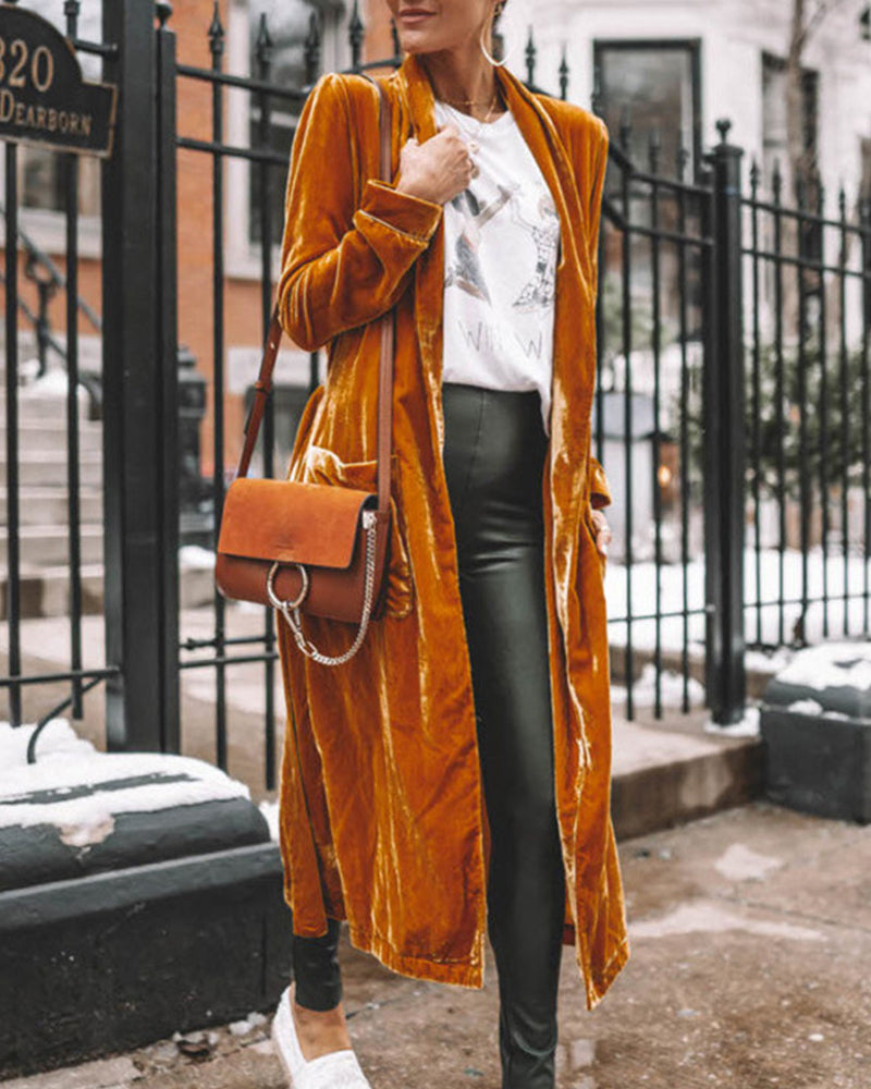 Elegant Women's Jacket Long-Sleeved Plain