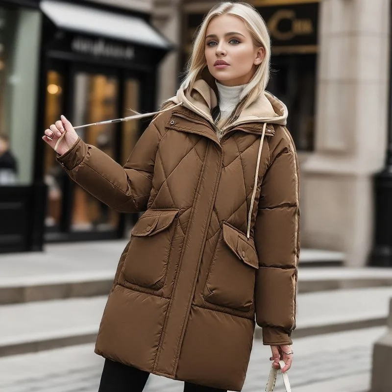 Quilted Coat Elegant Warm and Comfortable