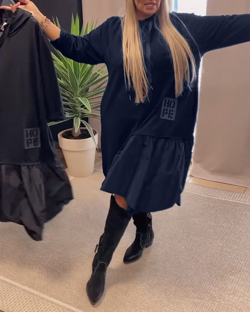 Women's Long-Sleeved Hooded Dress