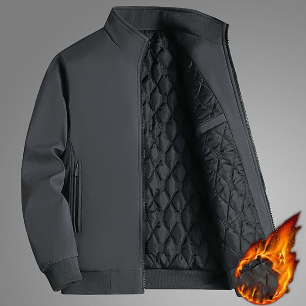 Stylish Men's Winter Jacket, Colorful Stand-Up Collar