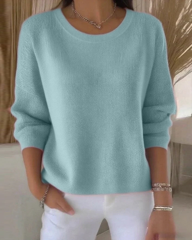 Elegant Women's Clothing Round Neck Oversized