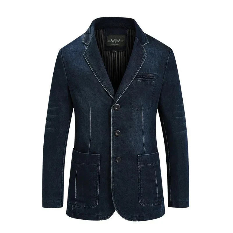 Men's Denim Blazer Modern Cotton