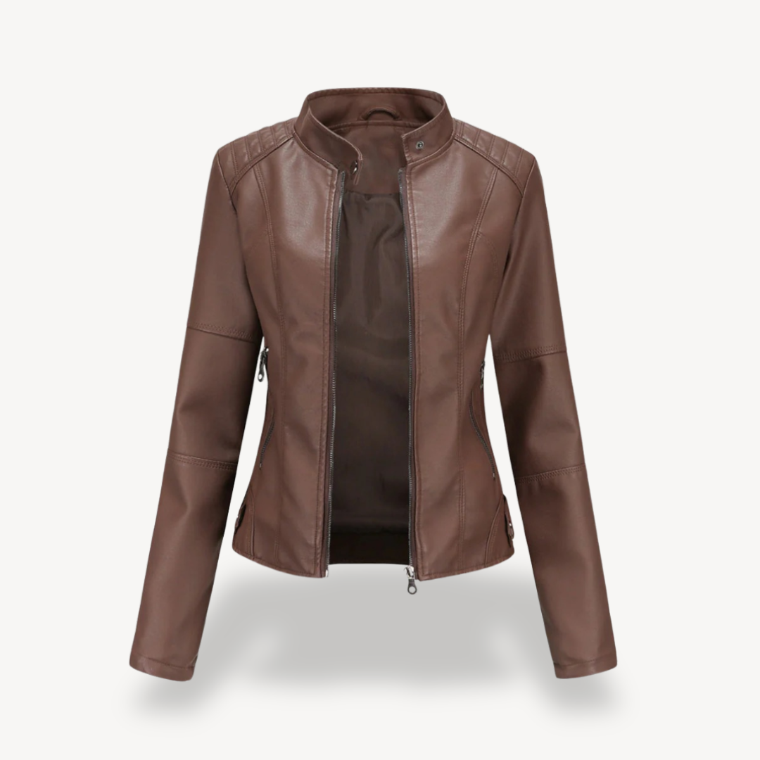Stylish Women's Leather Biker Jacket