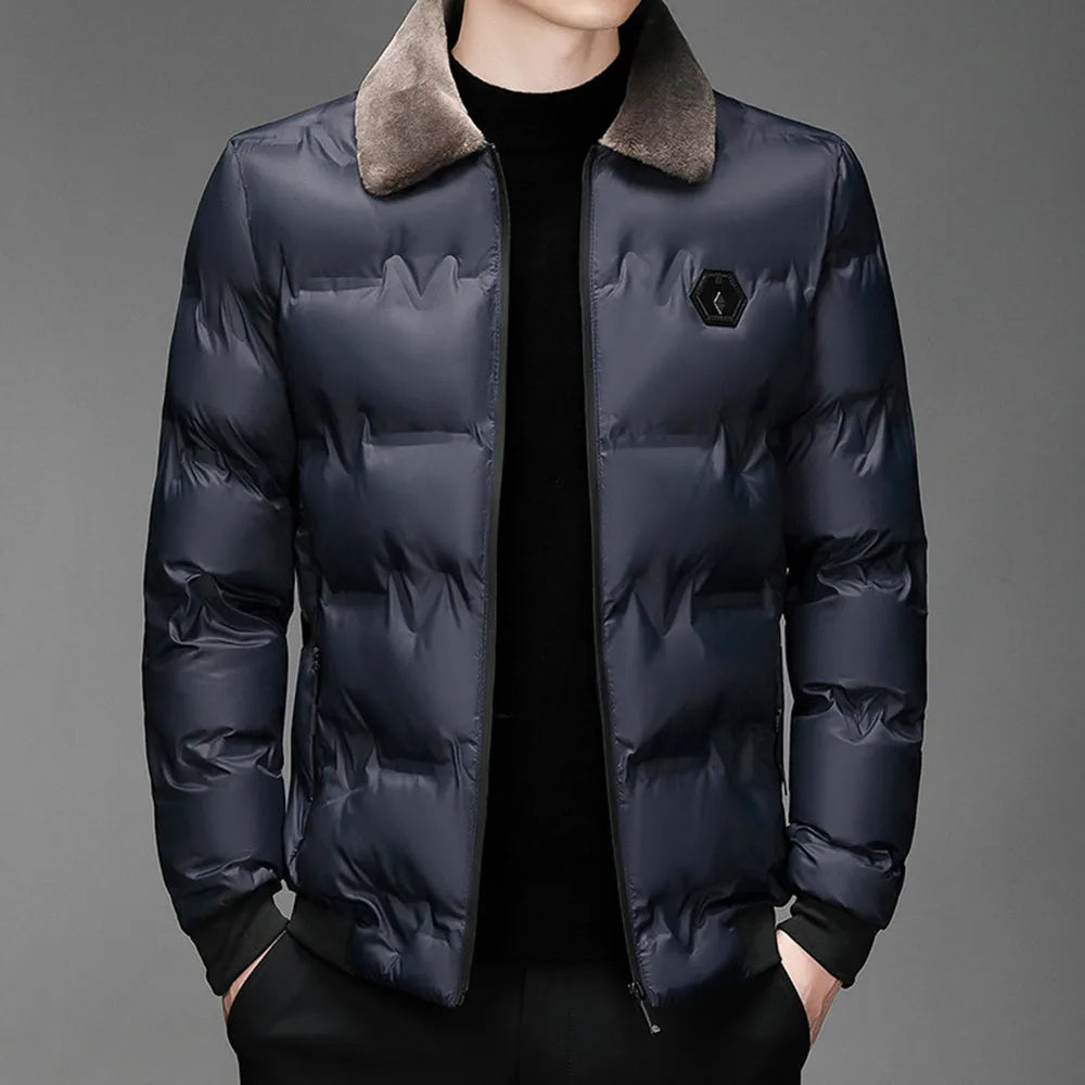 Men's Winter Jacket Warm Insulated Black