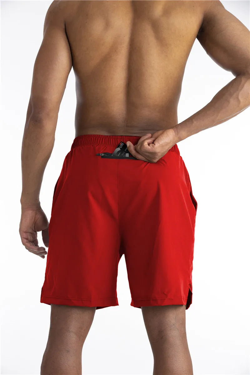 2-in-1 Running Shorts Men's Sport Shorts with Pockets
