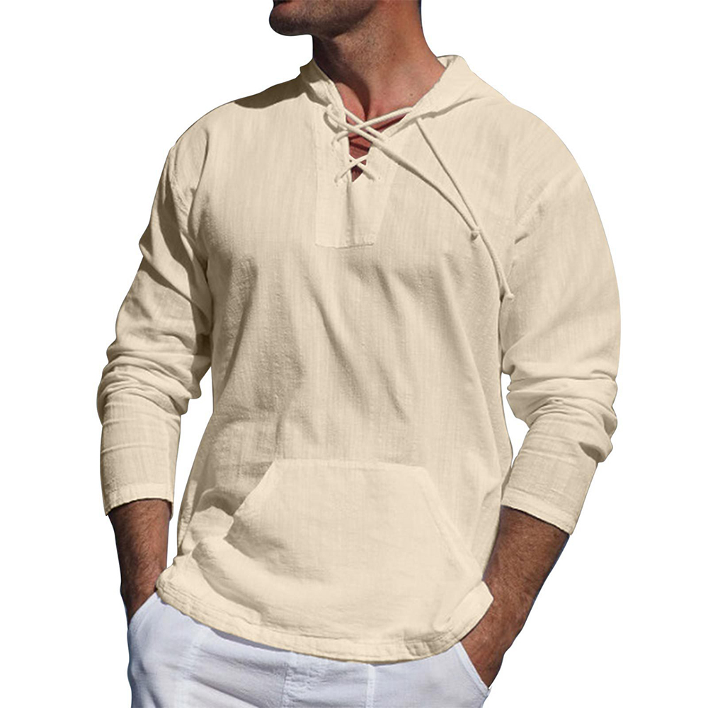 Hoodie Comfortable Cotton Oversized V-neck