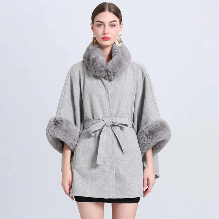 Women's Elegant Winter Cape Coat