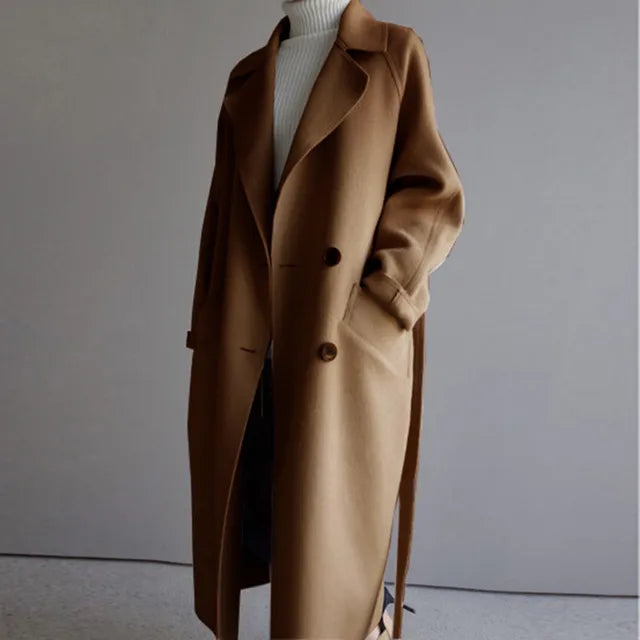 Wool Dress Women Fall Winter Model