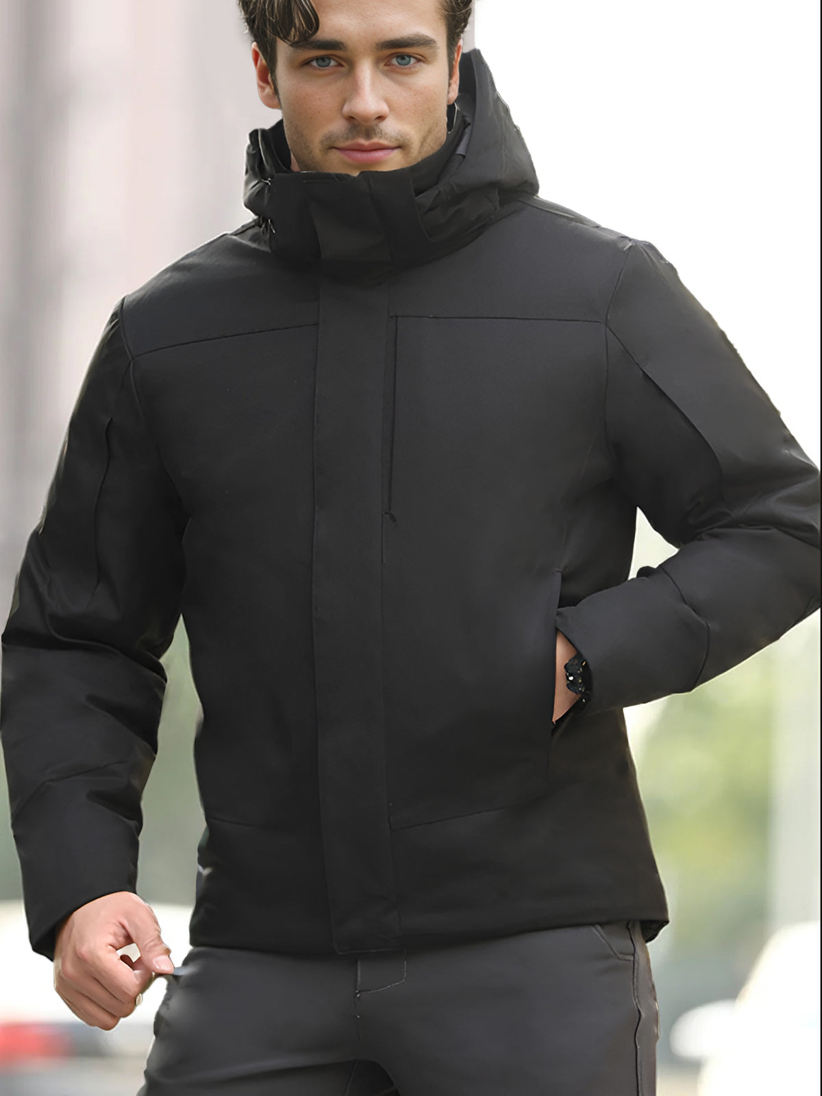 Warmly insulated outdoor jacket