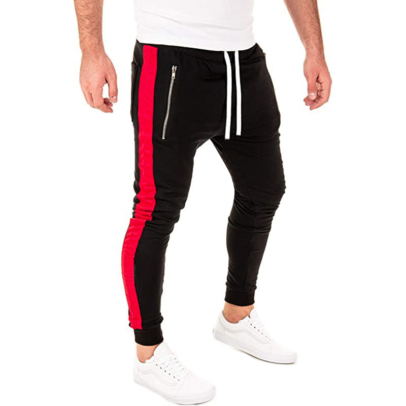 Men's Joggers Sporty Elastic With Zipper Pockets
