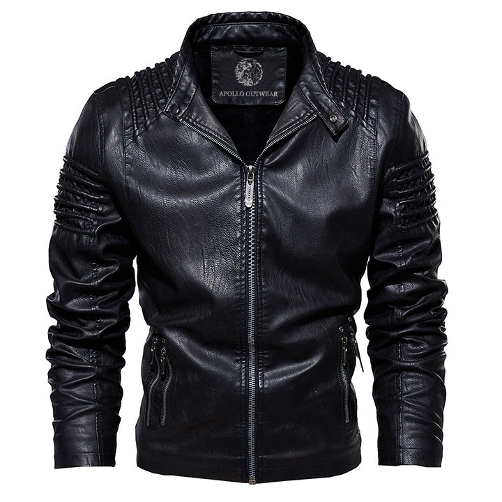 Elegant Leather Jacket Outdoor Robust
