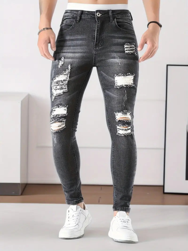 Gabriel - Rissige Straßenjeans Lässig Männer