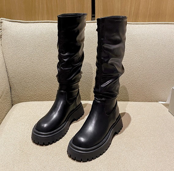 Elegante Frauenstiefel Hoch Modisch - IdealeKleiden