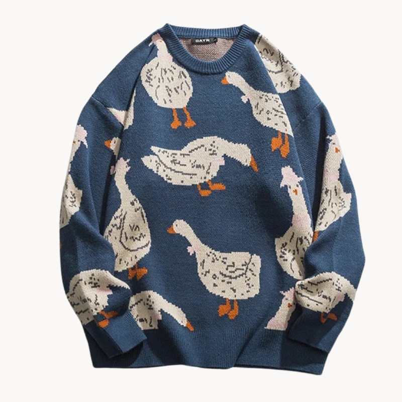 Lässiger Damenpullover mit lustigem Motivdruck