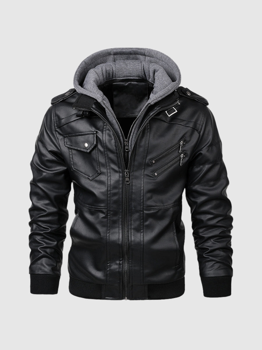 Men's Modern Black Stylish Leather Jacket