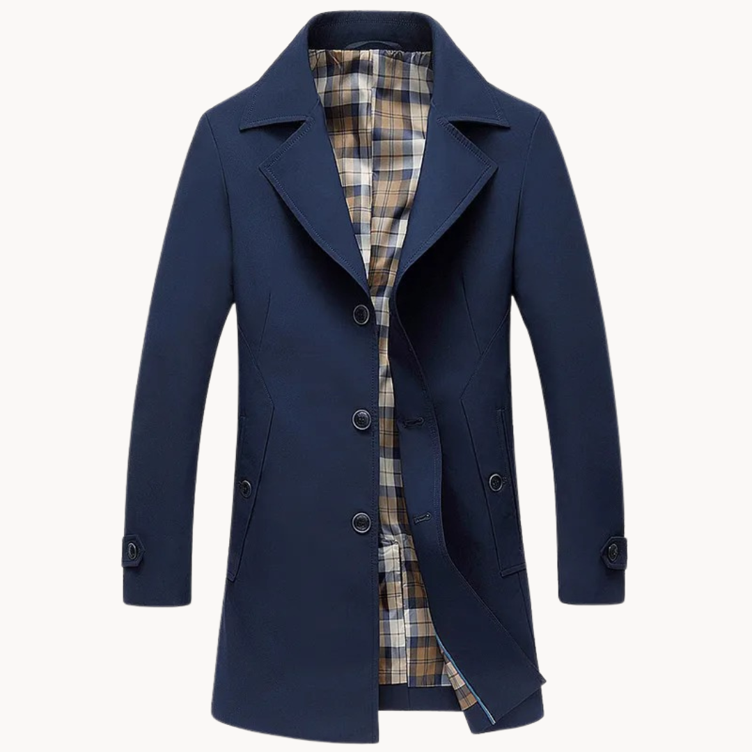 Men's Trench Coat Durable Waterproof Modern Design