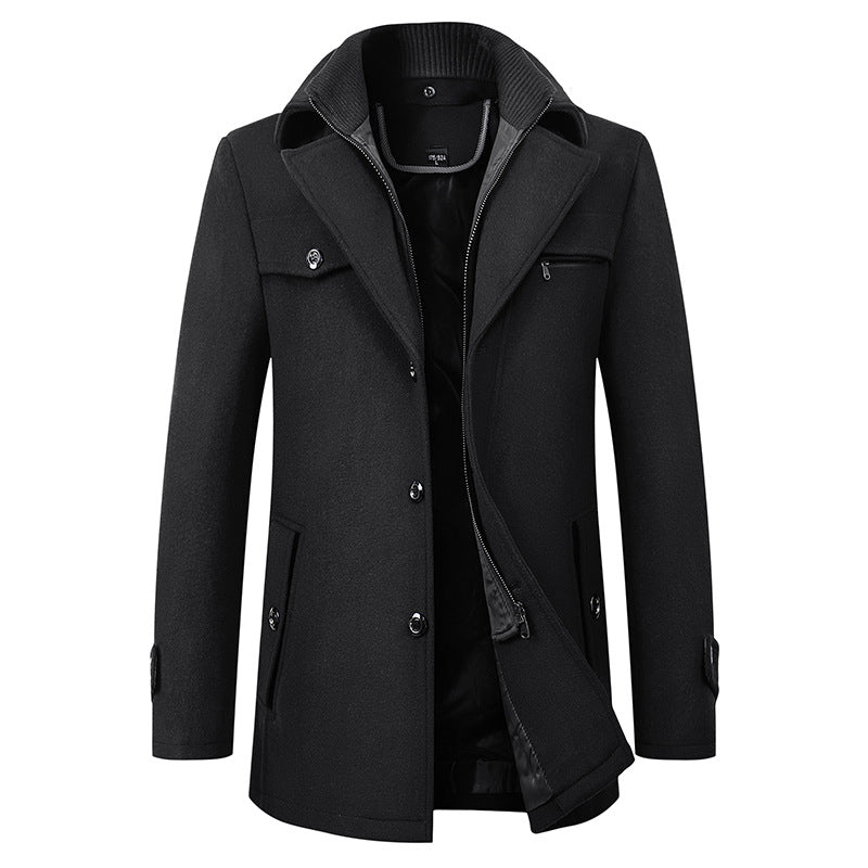 Stylish Men's Wool Winter Coat