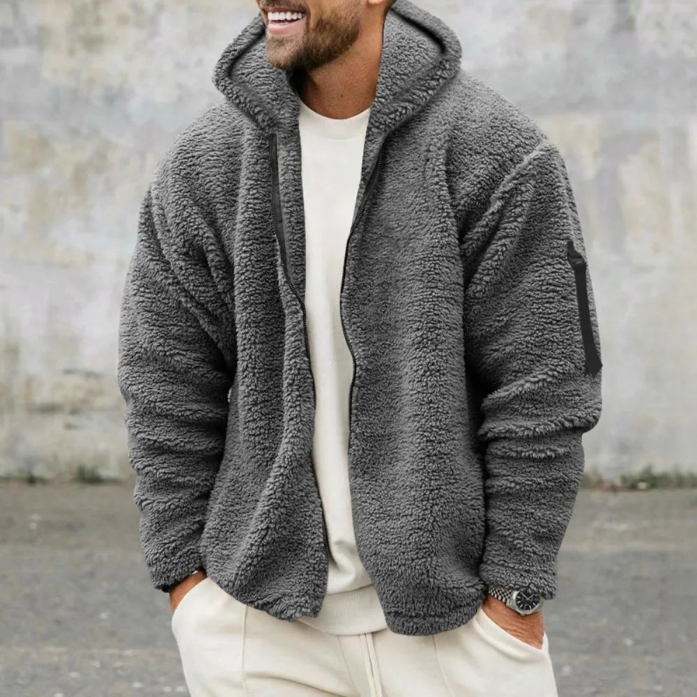 Practical Men's Sporty Fleece Jacket