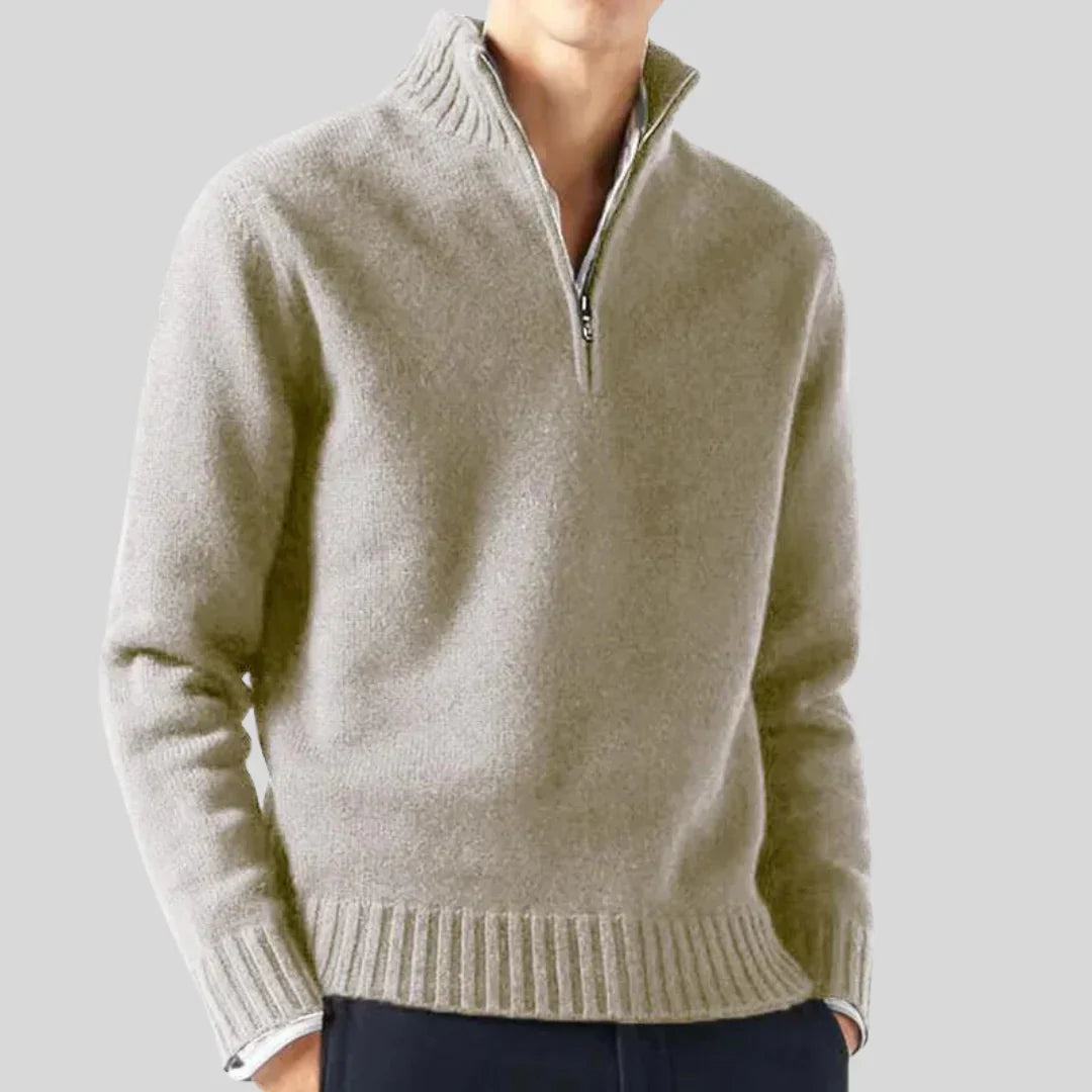 Luxury Men's Half-Zip Pullover