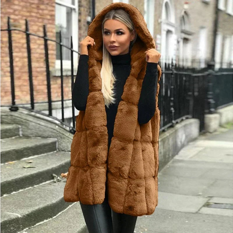 Faux Fur Cardigan for Women Elegant