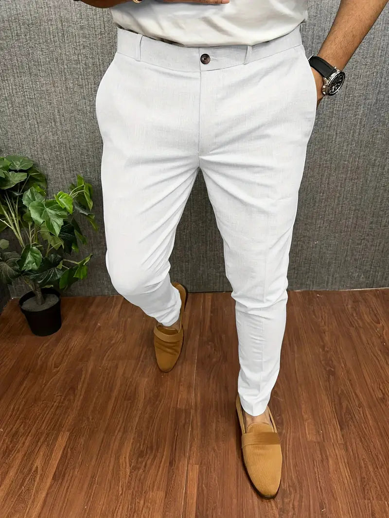 Men's Suit Trousers Semi-Formal Elegant