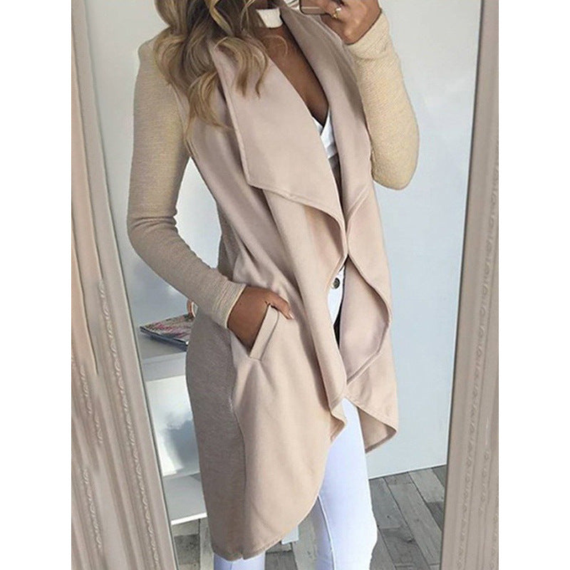 Slim Fit Solid Long Windbreaker Jacket