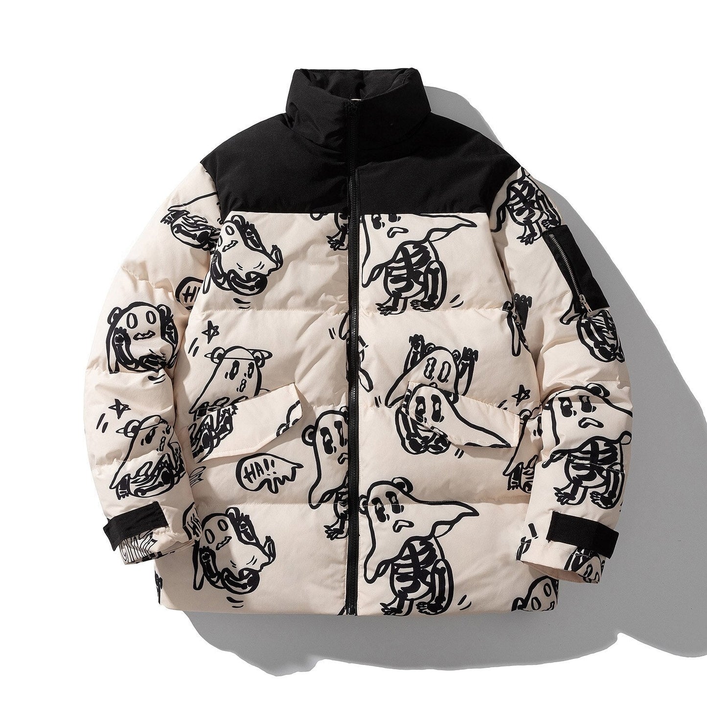 Printed Wool Jacket Warm Cozy