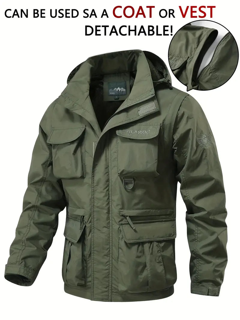Men's Warm Hooded Windbreaker
