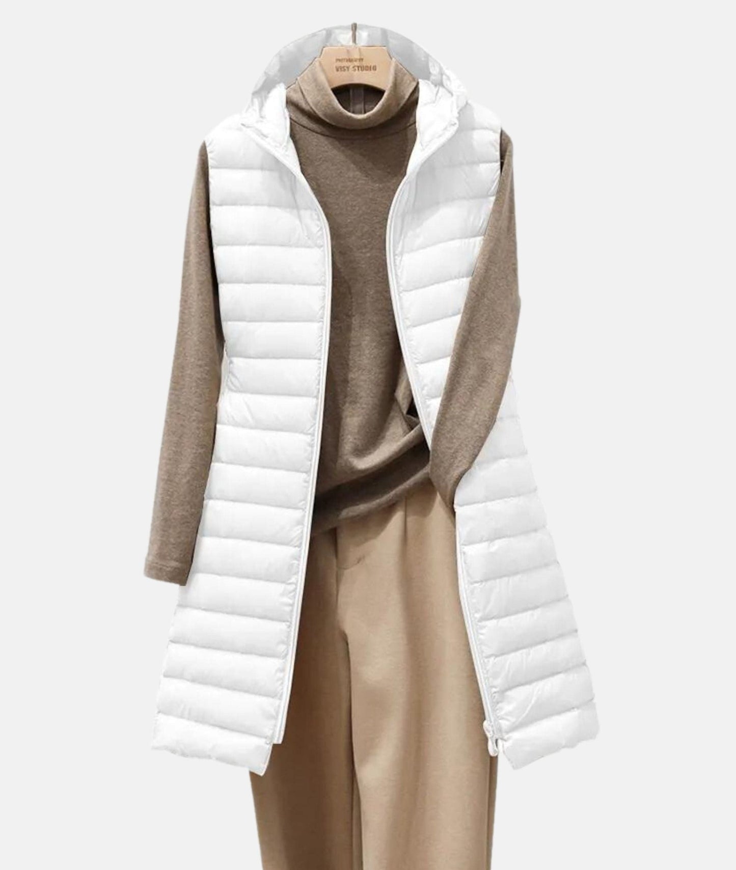 Long Winter Jacket Lightly Insulated Modern