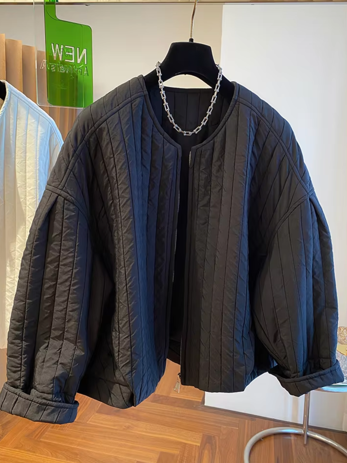 Warm Quilted Zipper Jacket for Women
